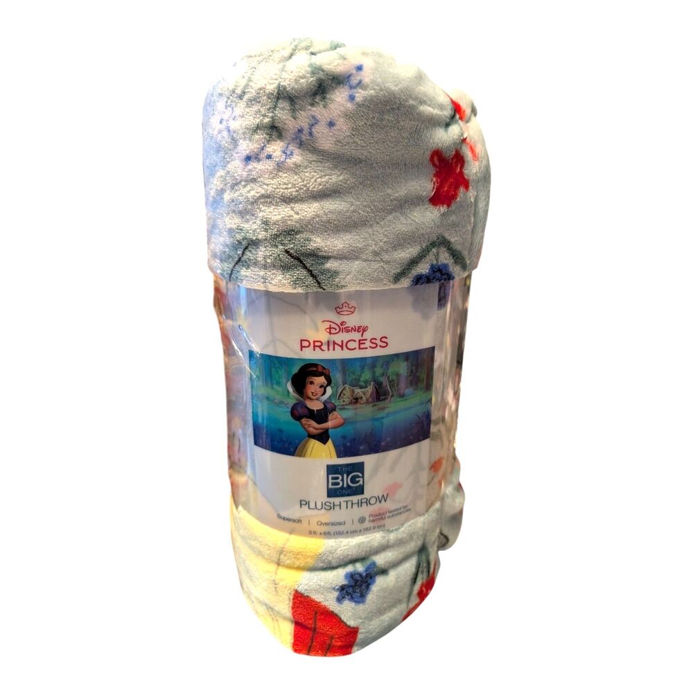 The Big One Disney Princess Snow White Plush Throw Blanket  5ft x 6ft Kohls New